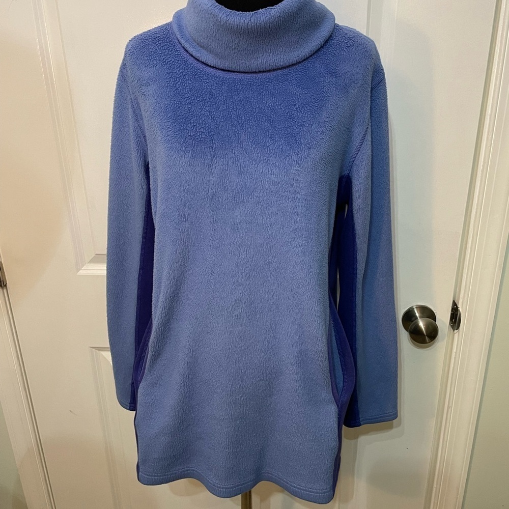 L.L. Bean Light Blue Cowl Neck Sweater XL 18 CB-AQ